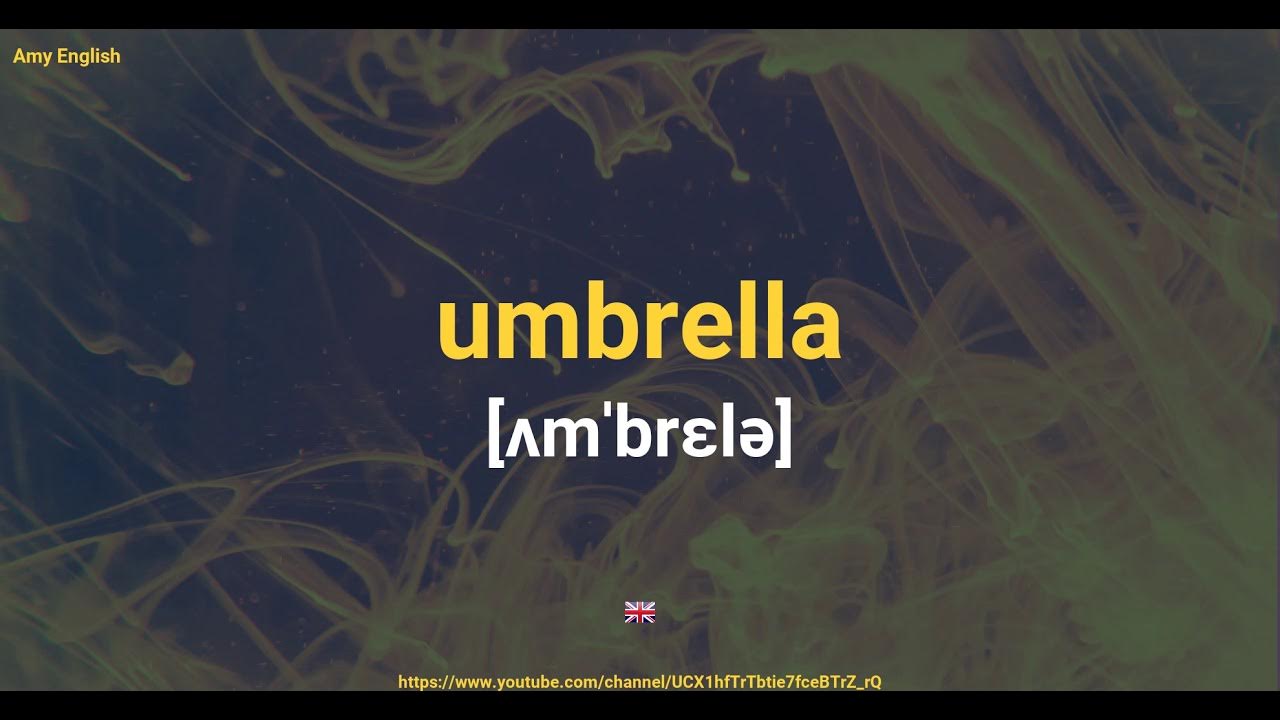 How To Pronounce Umbrella YouTube