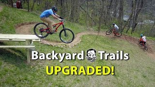 Backyard MTB Trails with 'Sicknic Table'  Berm Creek Upgrades