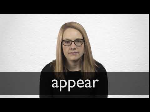 How to pronounce APPEAR in British English