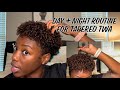 Day/Night Natural Hair Routine | Tapered TWA | 7+ Day Definition