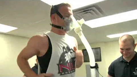 Exercise Physiologist Demonstrating VO2 Max Testing