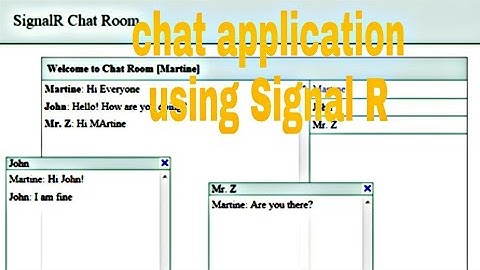 Create A Chat Application Using Signal R