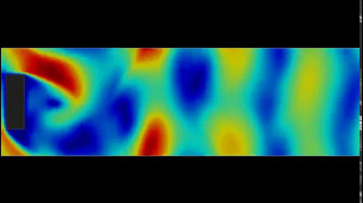 Demo: Formation of a von Kármán vortex street using the Lattice-Boltzmann method (2D projection)