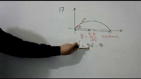 It was calculated that a shell when fired from a gun with certain velocity and at an angle of