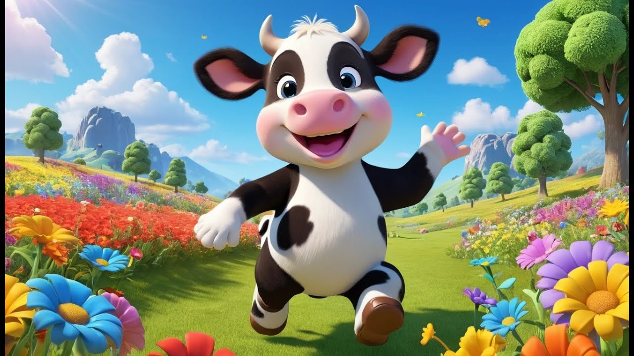 Baby Moo Moo Dancing | Fun Cow Dance Song | Mooing and Grooving Nursery Rhyme