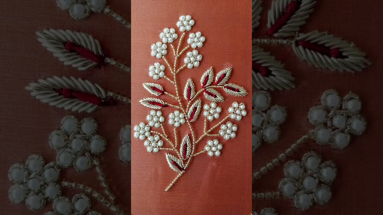 beautiful bunch design with Hand embroidery