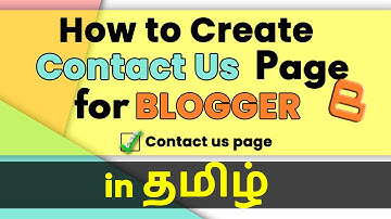 How to create contact us page for blogger in தமிழ் | Create contact us page for Blogger