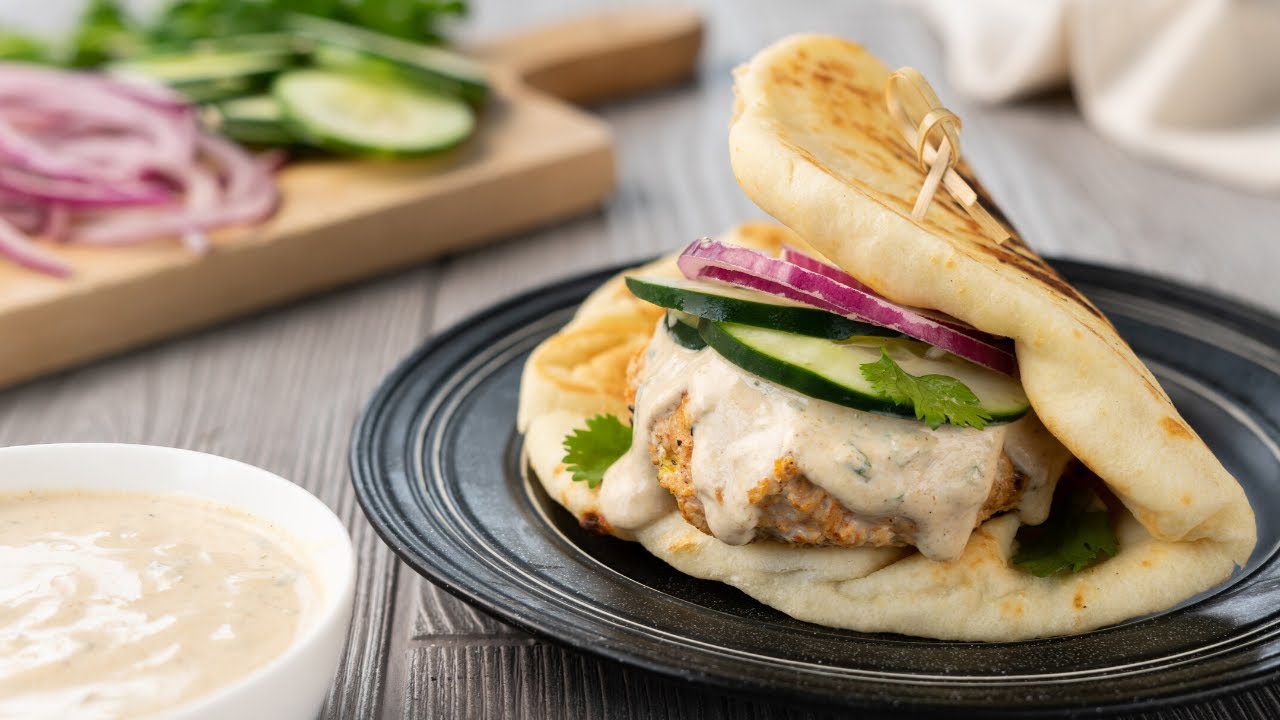 Tandoori Chicken Burger with Yogurt Sauce YouTube