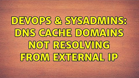 DevOps & SysAdmins: DNS Cache domains not resolving from external IP