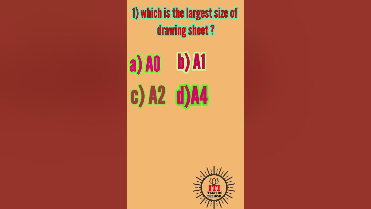 ITI COMPUTER BASED TEST Engineering drawing multiple choice question 1