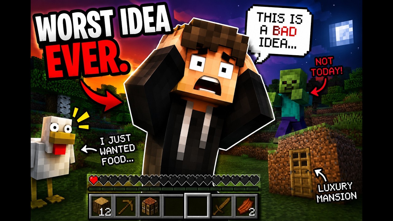 WORST IDEA EVER MINECRAFT HARDCORE