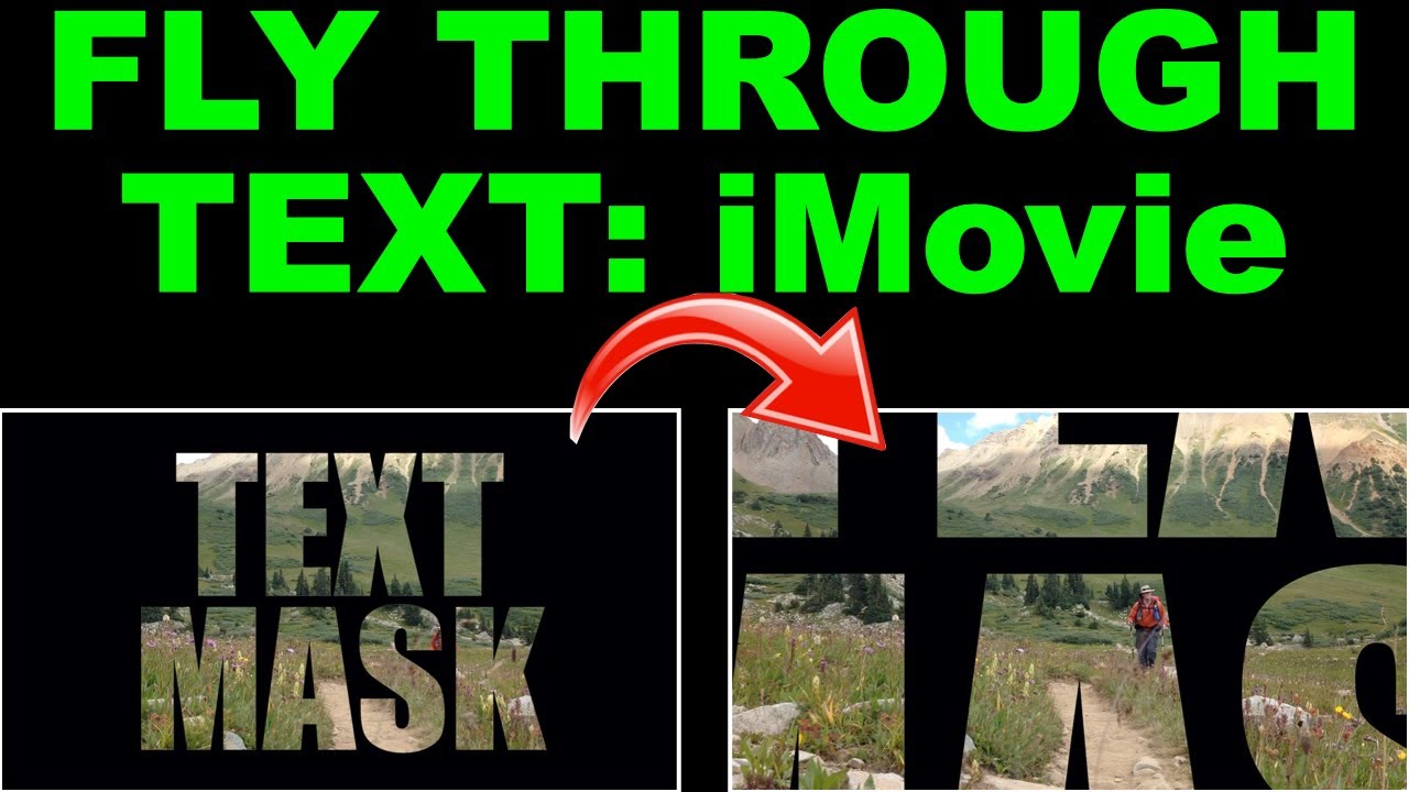Fly through text mask for iMovie YouTube