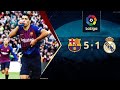 ملخص وأهداف مباراة برشلونة و ريال مدريد 5 1 وجنون عصام الشوالي هاتريك سواريز بغياب ميسي 2018