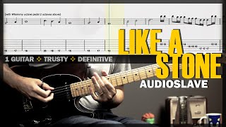 Like a Stone | Guitar Cover Tab | Whammy Solo Lesson | Backing Track with Vocals 🎸 AUDIOSLAVE