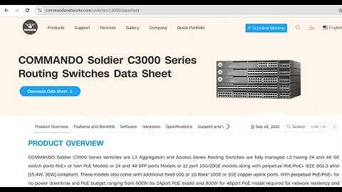 COMMANDO 3000 Series L3 Routing Switches Features / Data Sheet Explained
