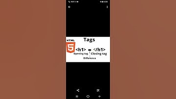Opening tags our closing tags difference || HTML#short