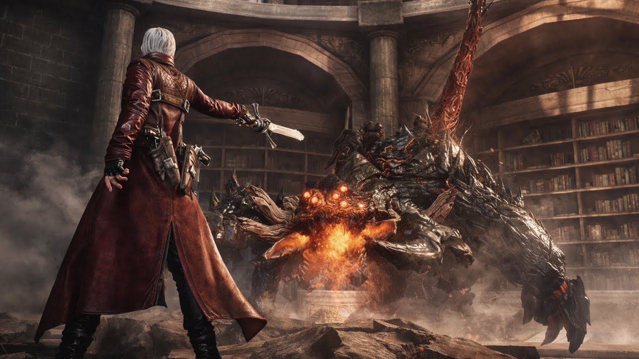 Dante vs Giant Demon 🔥 Epic Boss Fight | Devil May Cry 4K