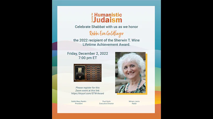 Rabbi Eva Goldfinger Receives SHJ's Sherwin T. Wine Lifetime Achievement Award - December 2, 2022
