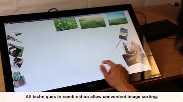 Gaze-touch: Combining Gaze with Multi-touch for Interaction on the Same Surface