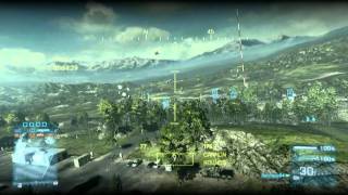 Battlefield 3: Russians and US fighting together?!?, Attack chopper glitch!
