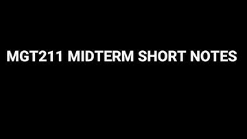 mgt211 midterm short notes Introduction To Business