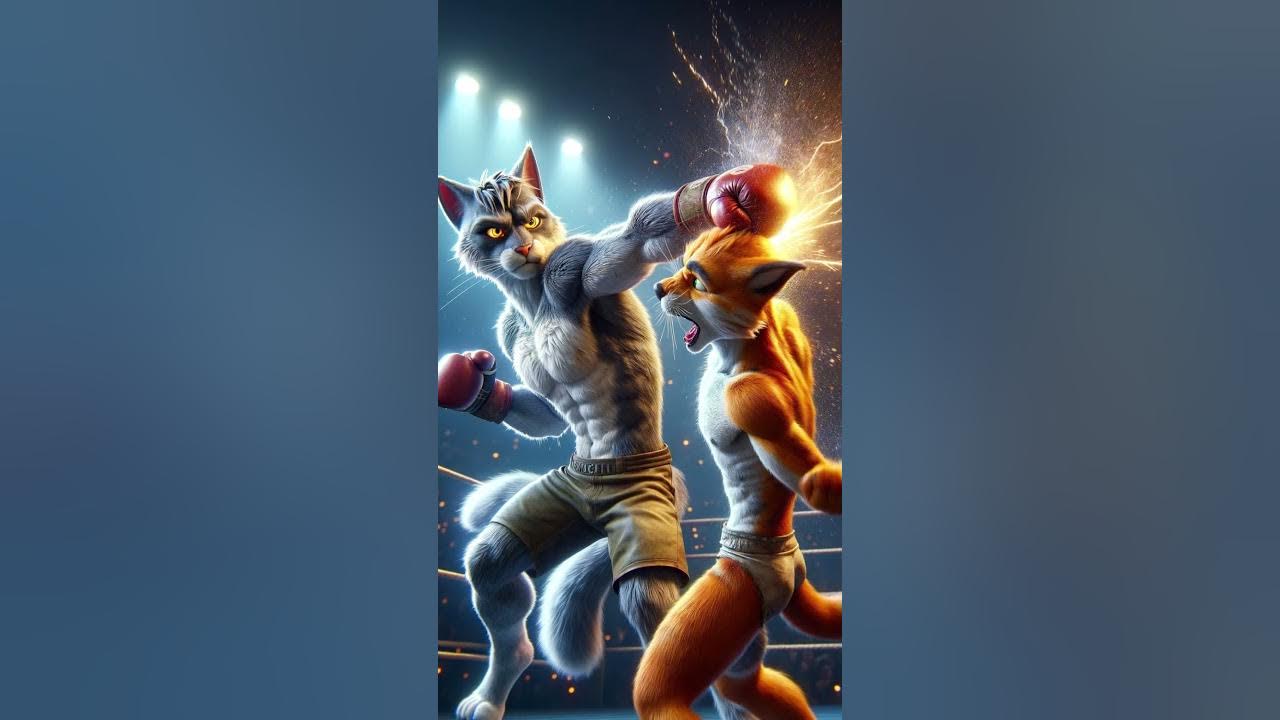 Cat And Tiger Match cat supercattales ai animation  cat-and-tiger-match-cat-supercattales-ai-animation