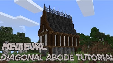 Medieval DIAGONAL abode tutorial 【Minecraft】