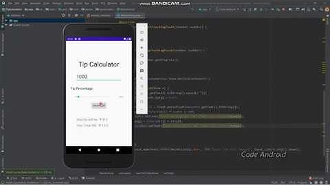 TIP CALCULATOR APP || SEEKBAR || PART 2 || ANDROID STUDIO(version 3.6.1) || CODE ANDROID || JEEVAN R