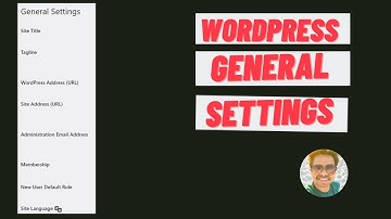 What is General Settings in WordPress Overview | WordPress Tutorial
