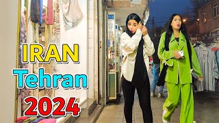 Iran 2024 - Walking At Night With People In The South Of Tehran 4K