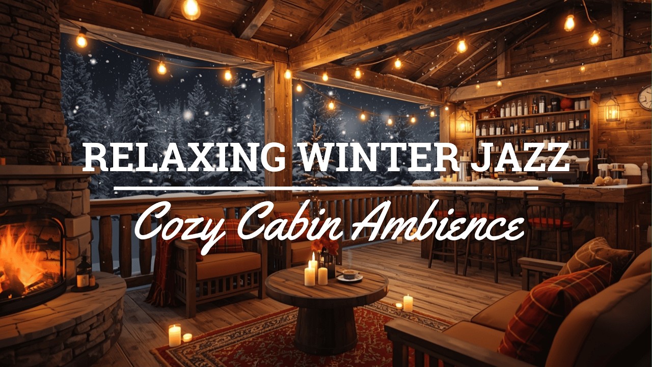 Jazz Relaxing Music & Cozy Winter Coffee Shop Ambience ⛄ Smooth Piano Jazz Music for Studying, Work