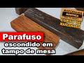 Parafuso escondido união de vigas e caibros com parafuso embutido como fazer diy curso de marcenaria