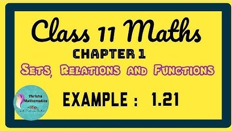 Class11 maths Chapter 1 Example 1.21