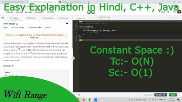 Wifi Range | Hindi | GFG POTD | C++ | Java | Tc:- O(N) | Sc:- O(1)