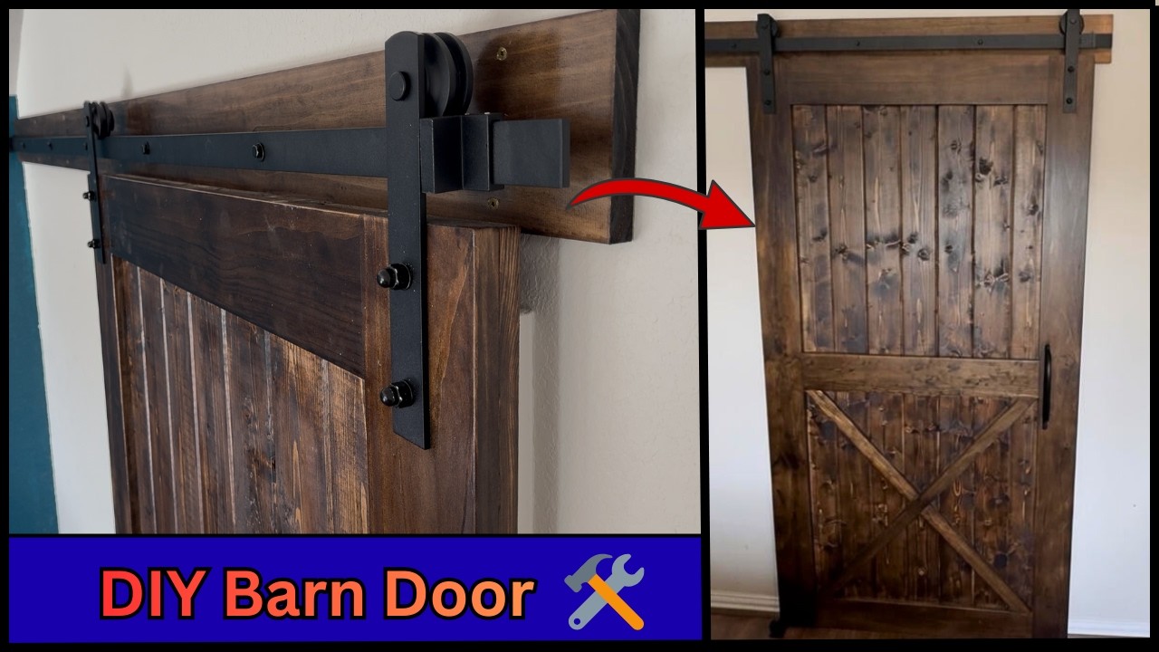 Easy DIY Barn Door ANYONE Can Build (Beginner Friendly!)