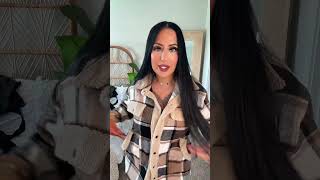 Oversized Plaid Shacket Jacket for Effortless Style #plaidshacket #shacketjacket #falloutfit