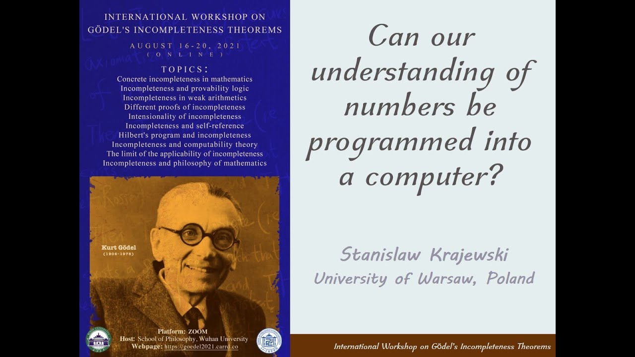Stanislaw Krajewski: Can our understanding of numbers be programmed into a computer?