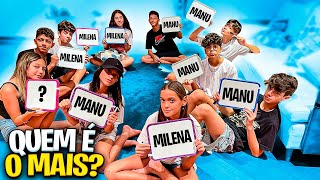 QUEM É A MAIS GATA DA MANSÃO? *jogo da discórdia* - MILLENA E MANU MAIA