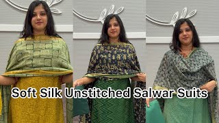Soft Silk Unstitched Salwar Suits@Eza_fabz screenshot 4