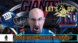 Joe Judge's Coaching Style To Tough or Just Right?