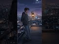 Standing Still While the World Moves 🌆🌙 #rooftop #alone #whatsappstatus #dinner #lofi