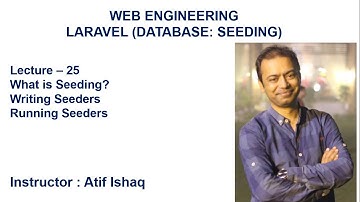 Lecture 25 Laravel Tutorial | Laravel Database Seeding