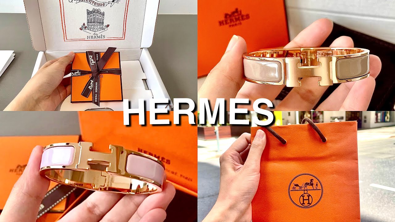 HIGHLY SOUGHT AFTER LIMITED EDITION COLOR! HERMES UNBOXING/REVEAL Clic H  Bracelet Rose Dragee Pink 