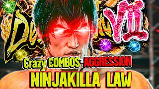Ninjakilla Law Insane Combo Pressure & Aggressive Gameplay Highlights | Tekken 8
