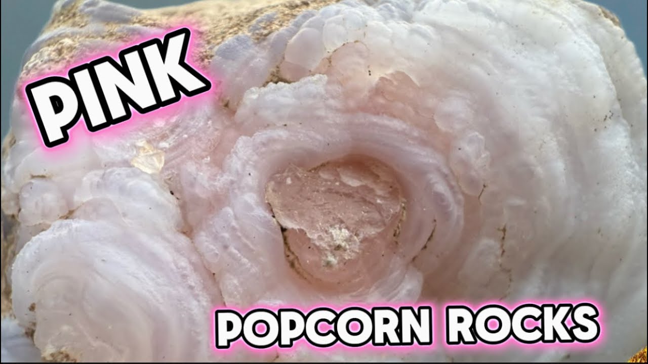 Rockhounding pink popcorn rocks - YouTube