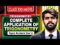 Day 16 Complete Application of Trigonometry | Ch 9 Maths Class 10