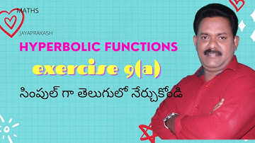 #hyperbolic functions part 13 #exercise 9(a)maths lectures for intermediate board exams and iit jee.