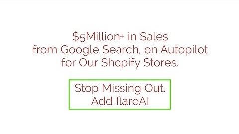 $5Million+ in Sales from Google Search on Autopilot for Our Shopify Stores. Stop Missing Out