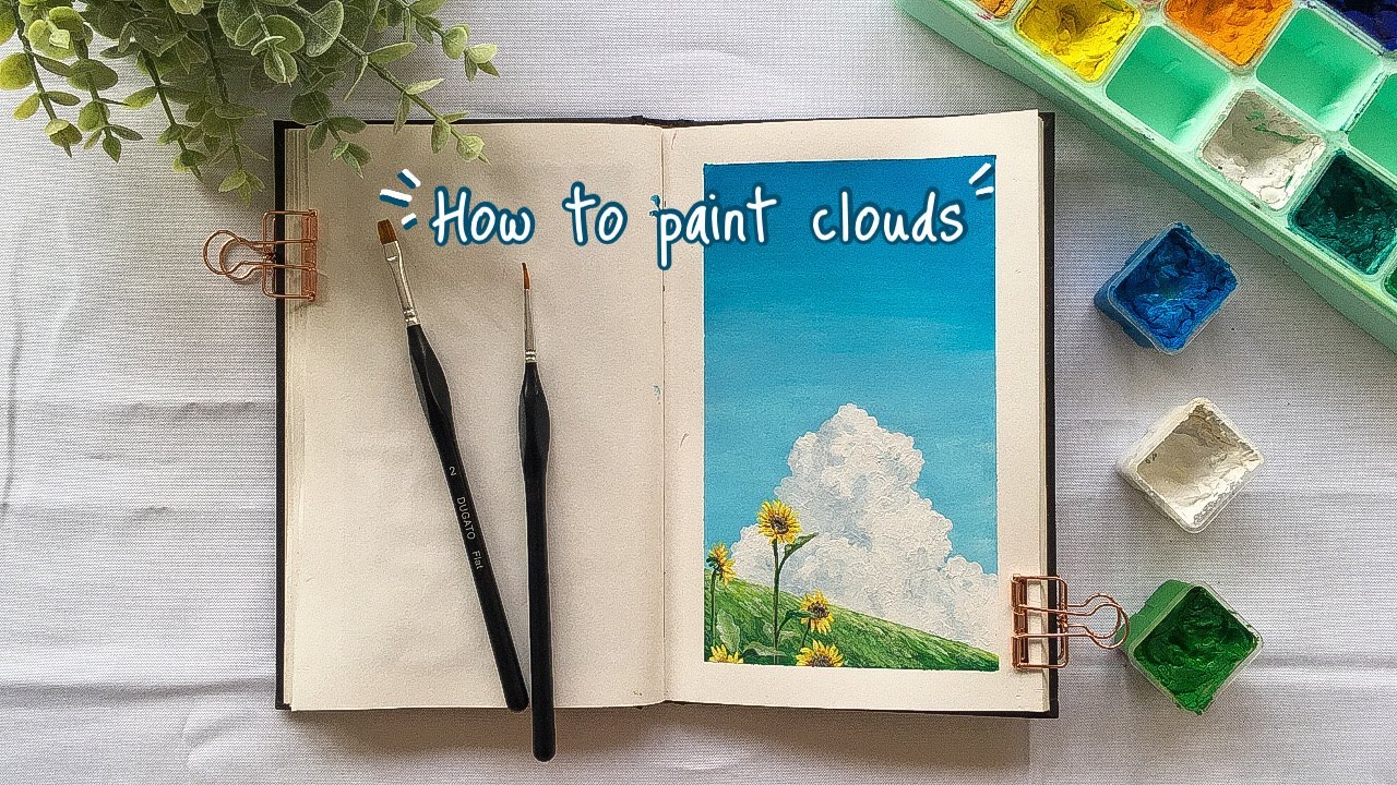 Sketchbook Gouache Cloud Studies // voiceover 