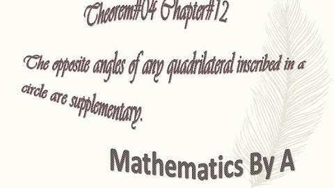 Theorem 12.4 | Class 10 | Mathematics By A.